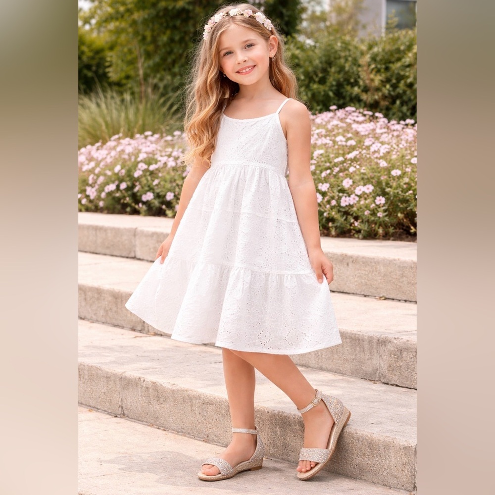 Link/ girls size 4Crystal Embellished  Wedge Sandals